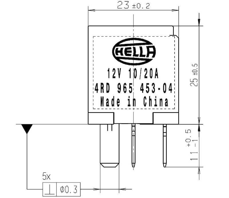 Hella - HELLA965453041: Hella Relay Micro Iso 5 Pole 12V – Funktion ...